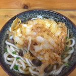 よもぎうどん いわさき - 白肉うどん、たまねぎ入り