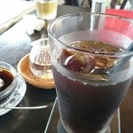 すみか - ランチのアイスコーヒーとコーヒーゼリー