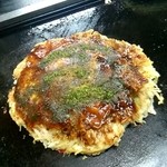 月島もんじゃ さんたろん - お好み焼き豚天  完成！