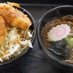 Fukushima Ya - ミニミニ丼（そば＋メンチカツ）￥500