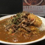 カルダモン． - 秋ナスのフライ、挽き肉とトマトのカレー