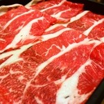 Shabu Shabu Sukiyaki Dontei Mitaka Ten - 極上牛ロースコースの肉