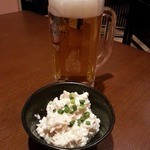 居酒屋はなまる亭 - お通し＆ビール