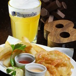 BEER PUB 8taps - HORGAADEN　＆SHRIMP&CHIPS