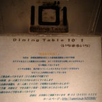 Dining Table 10"1 - お店についての説明書き