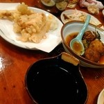 Sekai no Yamachan Higashi Okazaki Eki Mae Ten - ちくわ天ぷらとたこ焼風餃子