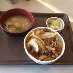 Sukiya Fuji No Miya Ten - 牛丼:豚汁お新香セット(ネギだく、汁抜き)