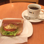 Doutor Coffee Shop Yokosuka Otakicho Ten - Aモーニング(ハムタマゴサラダ/アメリカンコーヒーS)