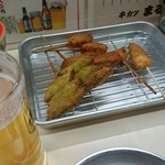 まるひさ - アスパラとー貝柱とーいかげそとー鯛！