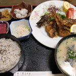 ひばり茶屋 - 鯉唐揚げ定食　１２００円（税別）