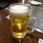 鉄板焼神戸Fuji - 先ずは生ビール