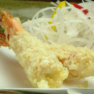 Big big plump shrimp tempura