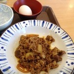 Sukiya Kodaijosuihonmachi Ten - 牛皿（並）260円と生玉子50円