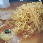 めん八食堂 - 細縮れ玉子麺はスルスル