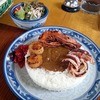 季の栞 - 料理写真:シーフードカレー＆サラダ