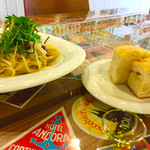 Cafe Contigo - パスタとフォカッチャ  サラダ、スープ、クランベリージュースでランチが1000円なんです〜(*^_^*)