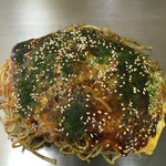 Hiroshima Fu Okonomiyaki Hatchobori - イカ天そば玉麺ダブルです。（2016.6 byジプシーくん）