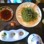 そら豆おばんざい - ざる茶そば