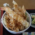 Hirukawa - ミニ天丼500円。5品のっています＾＾