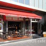 AOI cafe - 【AOI cafe店舗外観・昼】

地下鉄東山線「新栄町」徒歩１分。錦通り沿いのビルの1Fにあります。赤いテントが目印です。