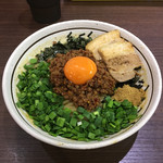 Taiwanese Maze-soba Hanabi Anjo Ten - 元祖台湾まぜそば  810円(ネギ抜き)。一番乗りだったから無料でチャーシュートッピング♫