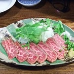 居酒屋まるた - 黒毛和牛のたたき！旨い！！