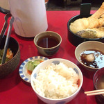 Agetenya Ekiminami Ten - 海老定食780円