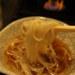 佐藤養助 - きりたんぽ鍋つけうどん（きりたんぽ鍋の出汁に浸けて食べる）