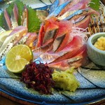 Soba Izakaya Konaka Umeda Sukairu Ten - 秋刀魚のお造り盛り合わせ。