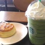 Starbucks Coffee Ionmoru Shimoda Ten - 抹茶クリームフラペチーノ（グランデ）・バターミルクビスケット