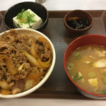 Sukiya Sagamihara Komachidori Ten - 牛丼 大盛り 豚汁 冷奴 ひじき煮