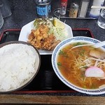 Koran - 「日替わりランチⒷ（鶏唐揚げ＆（小）ラーメン、ご飯）」（６００円込）（２０１６年１１月）