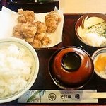 そば処・司 - 唐揚げ定食セット