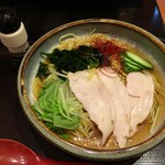 Washoku Sato Toyokawa Omiabura Ten - 「冷やしラーメン」（税抜798円、488kcal）麺増量1.5倍（無料）