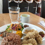 natural cafe goen - 3番のランチメニュー 大豆タンパク唐揚げ♢