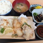 とっと食堂 - タコ天ぷら定食 800円