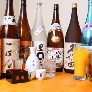 プレミアム地酒＆焼酎をはじめ、ドリンクが多彩