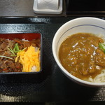 Naka U Nishun Nanago Handa Yurakucho Ten - カレーうどん、ミニ牛しぐれ重