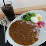 オレンジカフェ - キーマカレー　ドリンク付きで750円