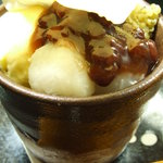 一寸 - 抹茶ときな粉の道明寺パフェ☆販売以来、大人気のデザートです！