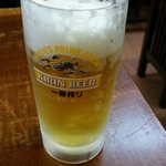 Shoryu - 生ビール（中） 500円。キンキンに冷えたビールです。