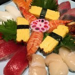 Uoteru Sushi Yao Ten - おまかせ盛り合わせ（並）（￥880）