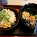 鳴門うどん - カツ丼＋おろしうどん(冷)　730円