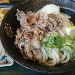 はなまるうどん - 塩豚おろしぶっかけ冷大(650円) かきあげ(140円)