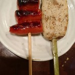 Beniton Togoshi Ginza Ten - 激辛チョリソー串.鶏つくね串