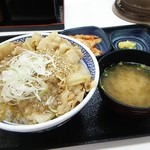 吉野家 - ねぎ塩豚丼大盛620円 キムチ味噌汁セット130円 