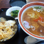 丸竹食堂 - 中華そば＋半カツ丼