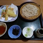 たちばな源氏庵 - 【2017.6.24(土)】天ざる蕎麦(並盛)1,490円