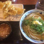 Marugame Seimen Iontaun Kariya Ten - 大穴子  舞茸天  冷かけ 大  大根おろし