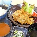 ねごろ庵 - 料理写真:2017年5月　牛かつ定食【1000円】一般的なステーキ型ではありませんでした～(´▽｀)